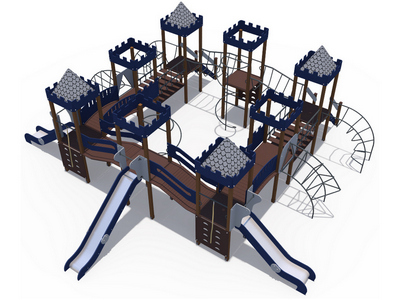 Детский игровой комплекс Сити с тремя горками Н-1200 и 1500 ДИО 13072.2